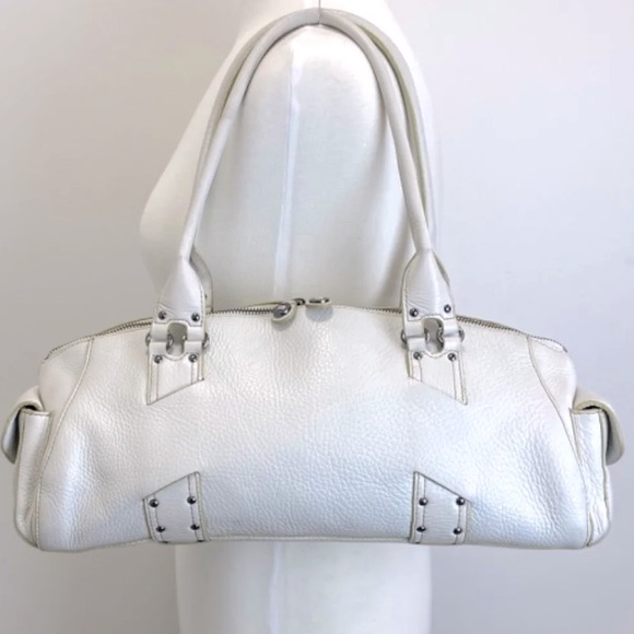 Cole Haan Handbags - [Cole Haan] Pebbled White Soft Leather Shoulder Handbag